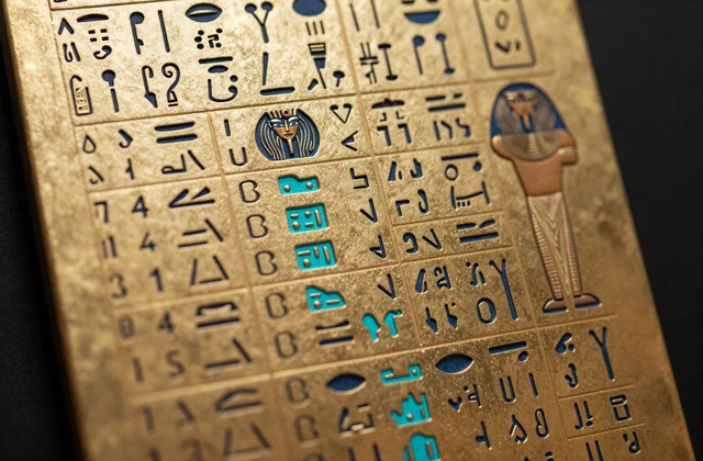 Goldene Rangliste mit Hieroglyphen-R&auml;ngen f&uuml;r Cleobetra Turniere