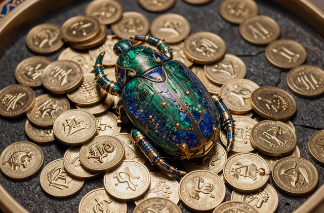 Scarab Treasure Slot mit Juwelen-Skarabäus und Goldmünzen
