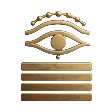 Goldene Signalbalken mit Auge des Horus für stabile Live Casino Verbindung